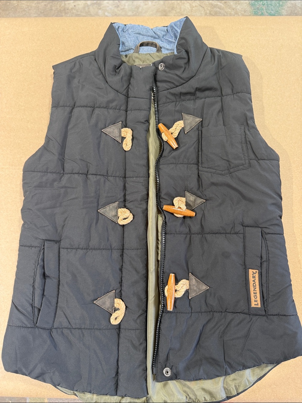 Legendary Whitetails Olive Green Quilted Jacket Liner
